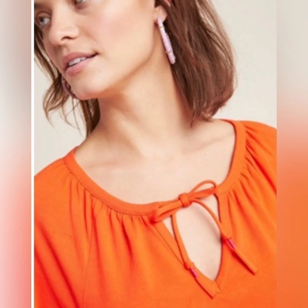 ANTHROPOLOGY ANAIS ORANGE TUNIC DRESS XS - Picture 3 of 10
